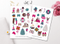 Preview: Girls Christmas Sticker Set